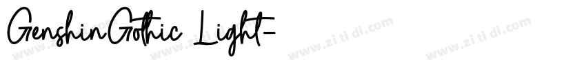GenshinGothic Light字体转换